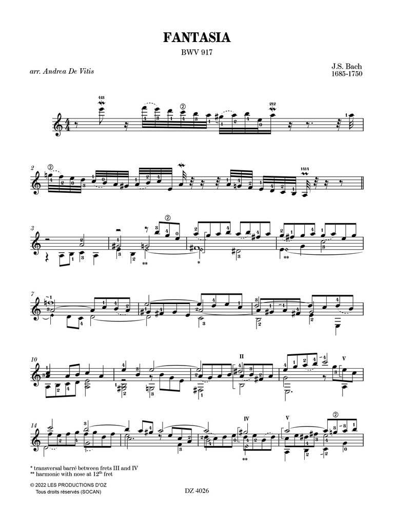 Fantasia BWV 917